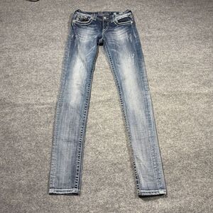 Miss Me Jeans Womens 26 Skinny Blue Light Stonewash 26x33